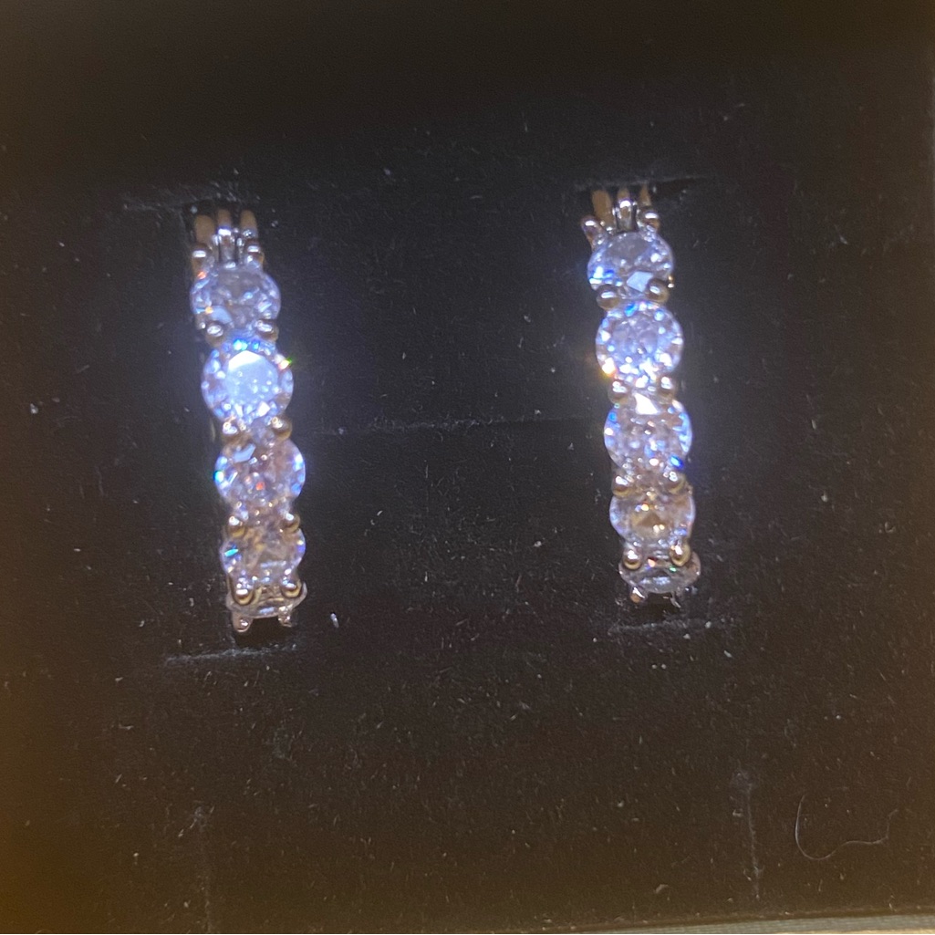 New Sterling Silver Earring Hoops Size Small 25$